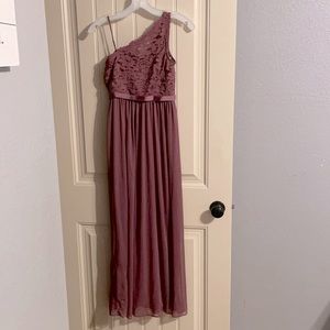 One shoulder girls dress